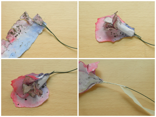 watercolour paper flower tutorial