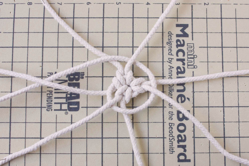 DIY Rope Basket Tutorial The long length had started to be woven over, under, over the shorter ones