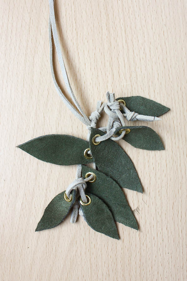 Autumn Leaf Leather Bag Charm