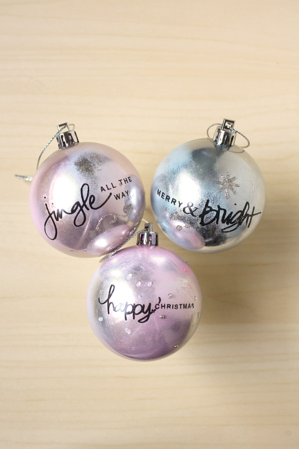 DIY Christmas Sentiment Baubles