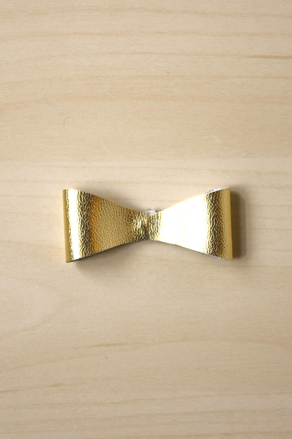 Faux Leather Bow Accessory
