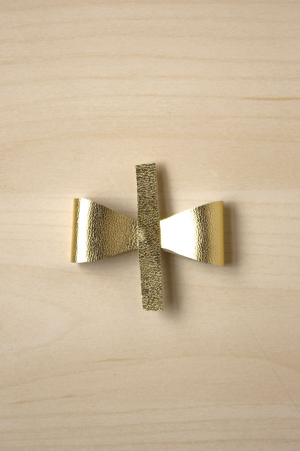 Faux Leather Bow Accessory