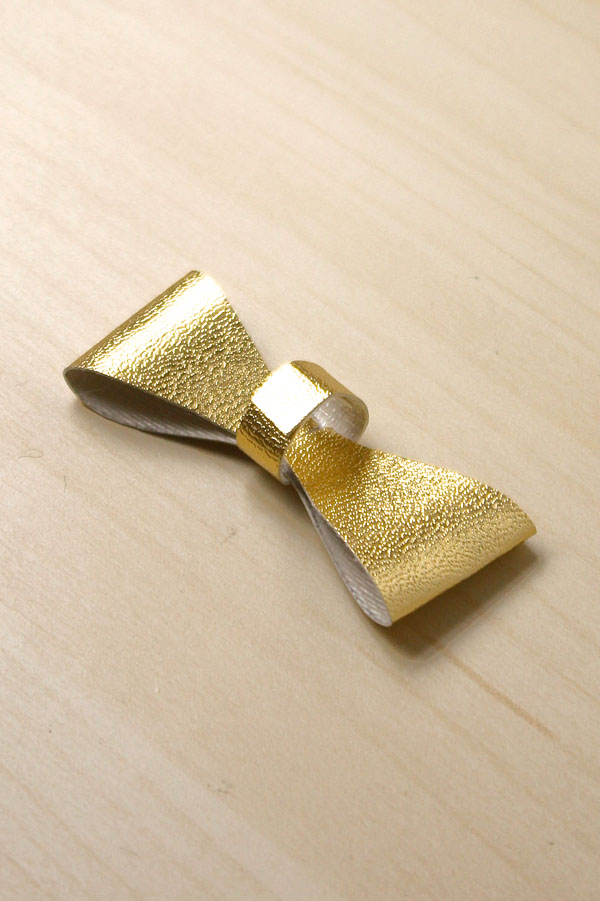 Faux Leather Bow Accessory