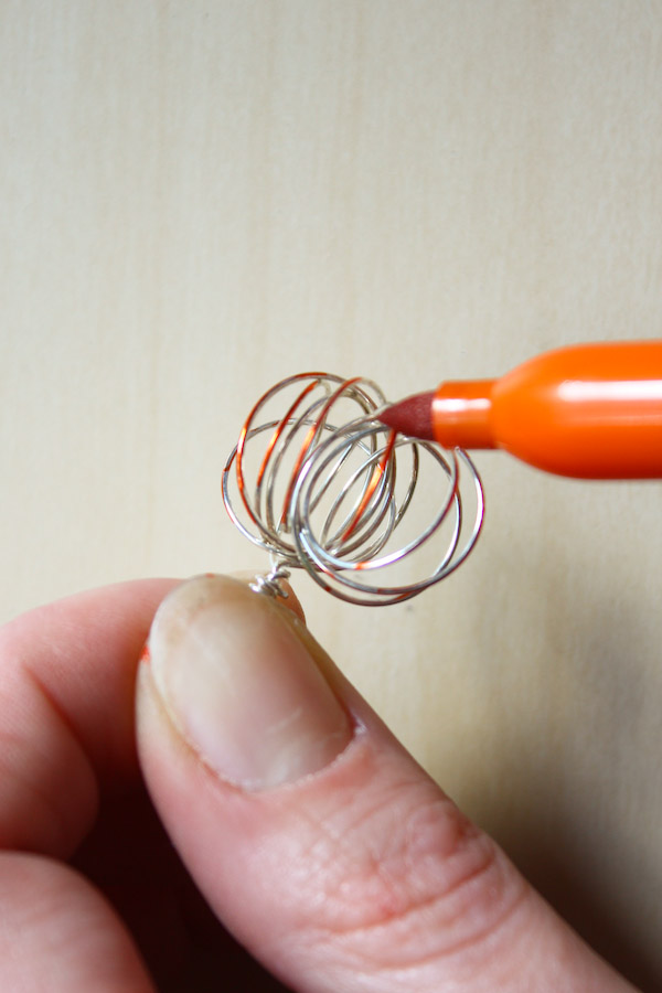 Wire Pumpkin Earrings Halloween DIY Tutorial