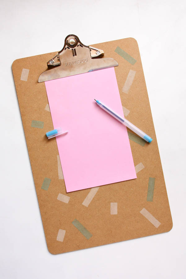 Confetti Print Clipboard DIY