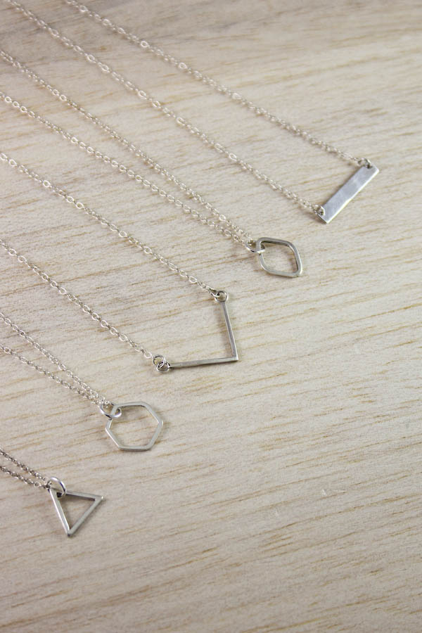 Geometric Silver Jewellery by Make and Fable