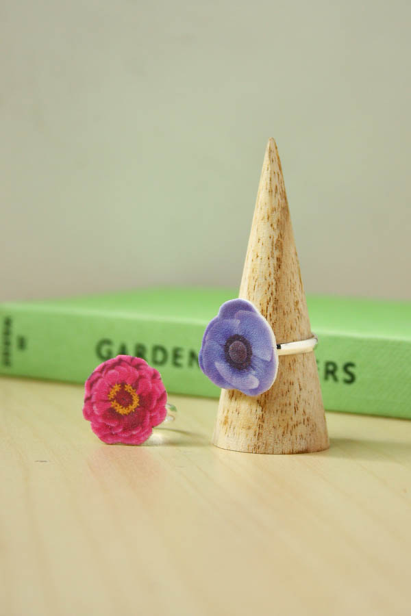 Shrink Plastic Flower Ring DIY