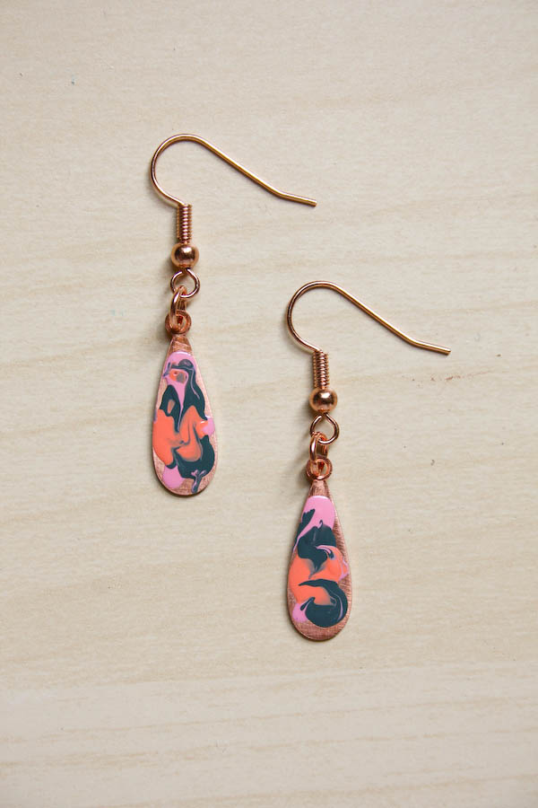 Marbled Earrings DIY Tutorial