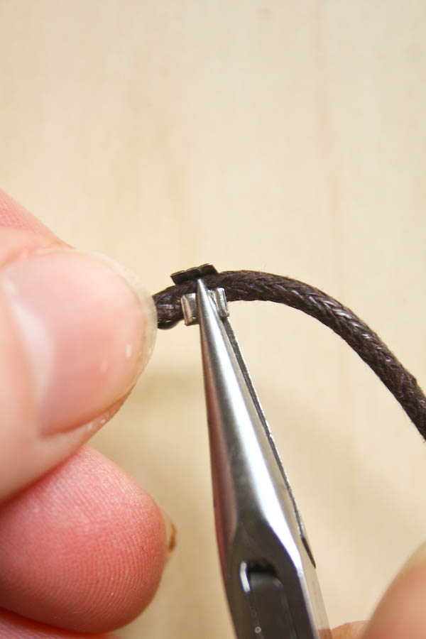 How To Finish Cord Jewellery with Fold Over Ends by Make and Fable