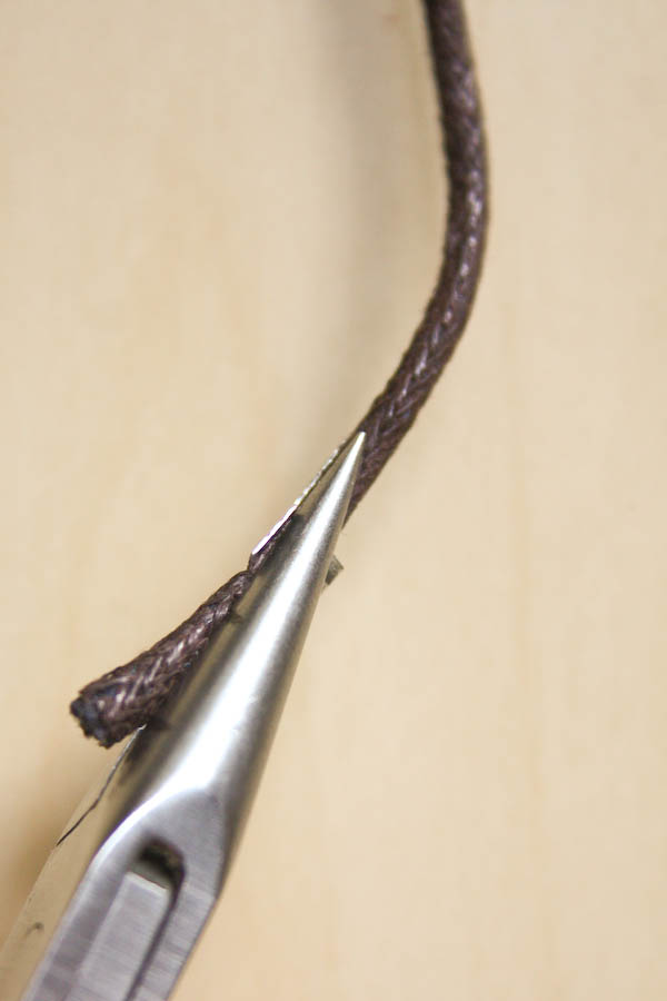 How To Finish Cord Jewellery with Fold Over Ends by Make and Fable