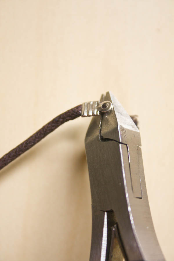 How To Finish Cord Jewellery with Fold Over Ends by Make and Fable