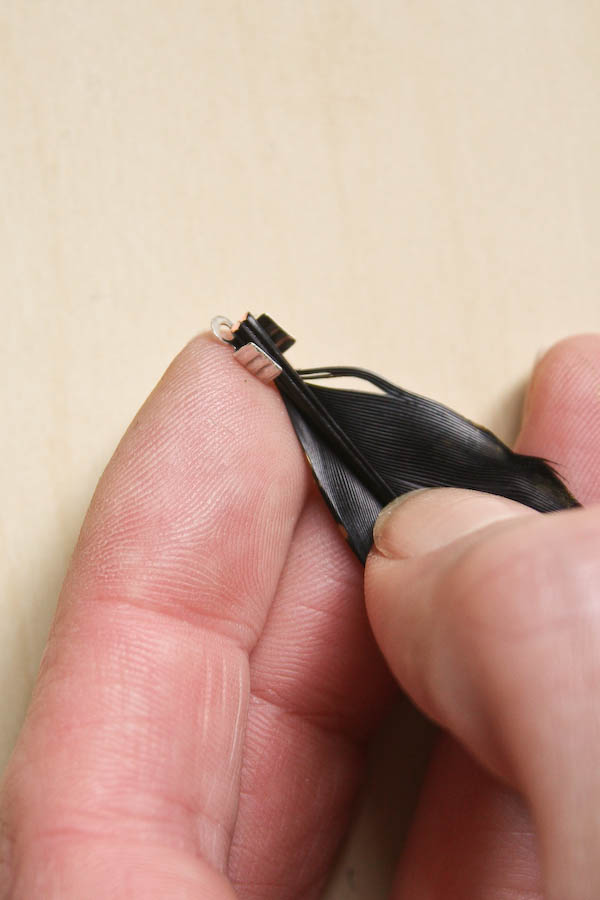 DIY Halloween Feather Earrings Tutorial by Make and Fable