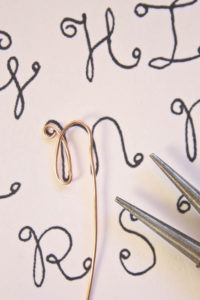 Wire Monogram Necklace DIY Tutorial by Make and Fable