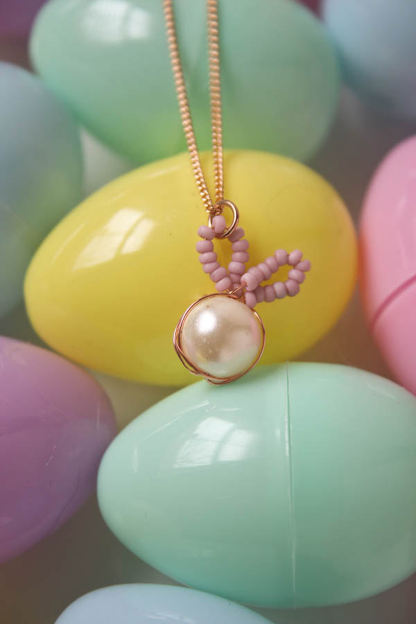Bead Bunny Necklace DIY Tutorial by Make and Fable