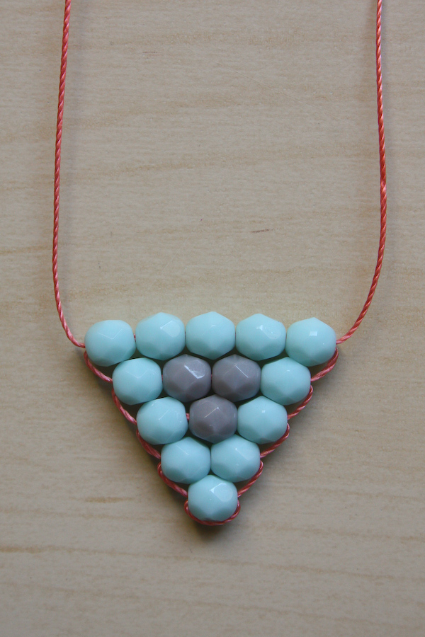 DIY Triangle Necklace Tutorial by Make and Fable