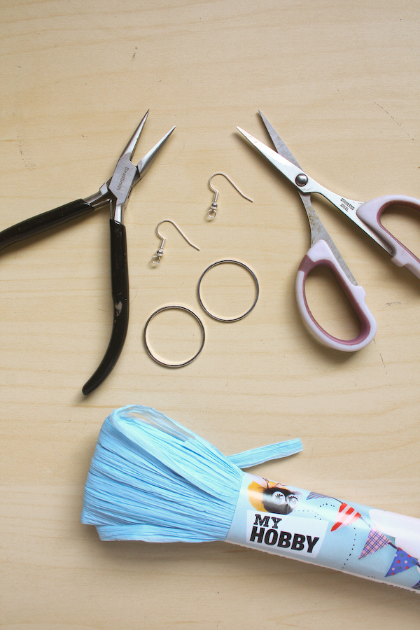 Raffia Earring DIY Tutorial by Make and Fable