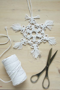 Macrame Snowflake DIY Tutorial by Make and Fable