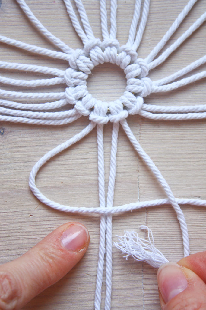 Macrame Snowflake DIY Christmas tutorial by Make and Fable