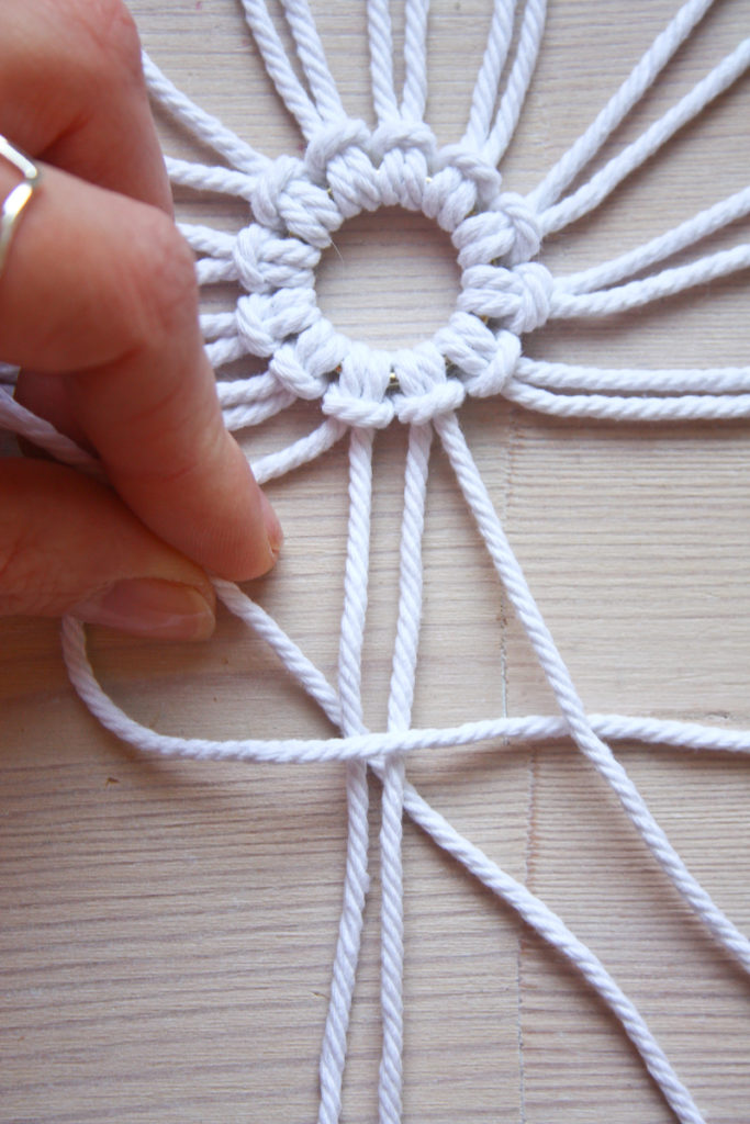 Macrame Snowflake DIY Christmas tutorial by Make and Fable