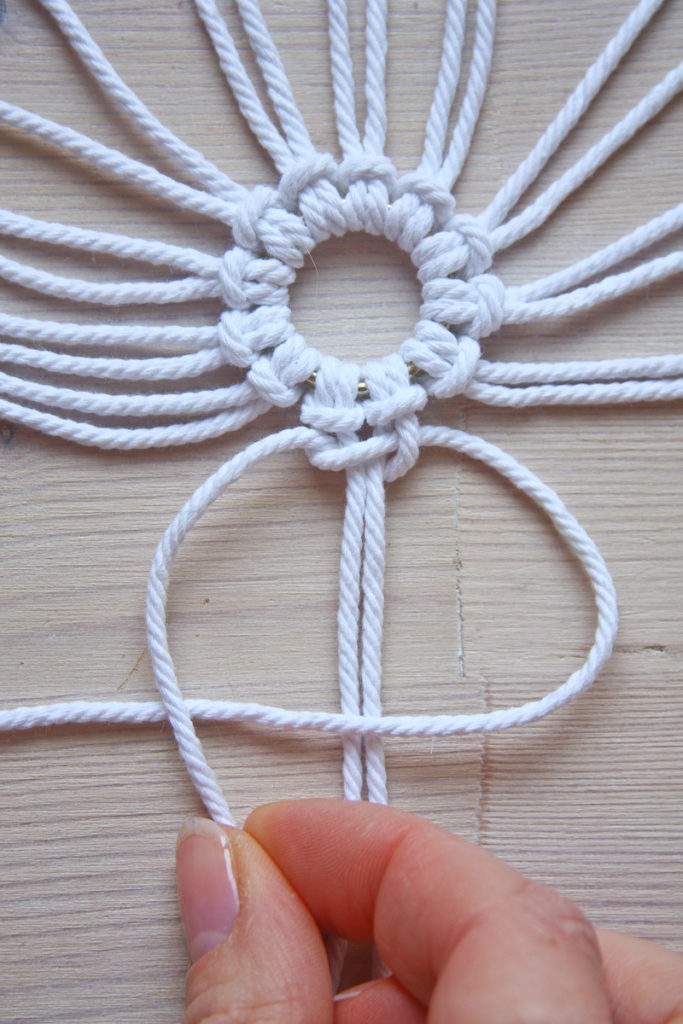Macrame Snowflake DIY Christmas tutorial by Make and Fable