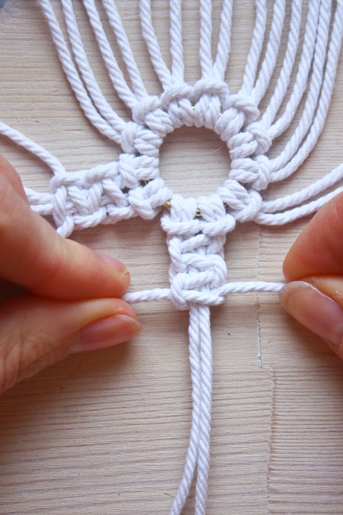 Macrame Snowflake DIY Christmas tutorial by Make and Fable