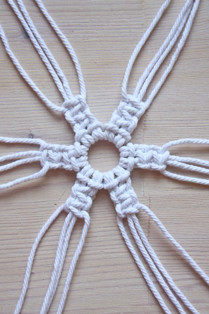 Macrame Snowflake DIY Christmas tutorial by Make and Fable