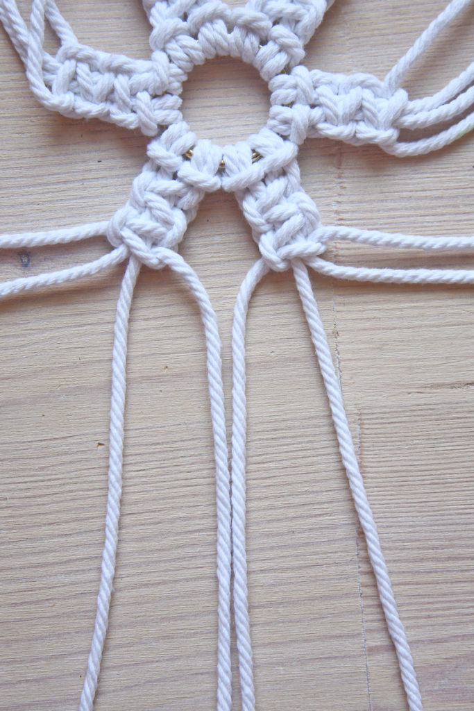 Macrame Snowflake DIY Christmas tutorial by Make and Fable