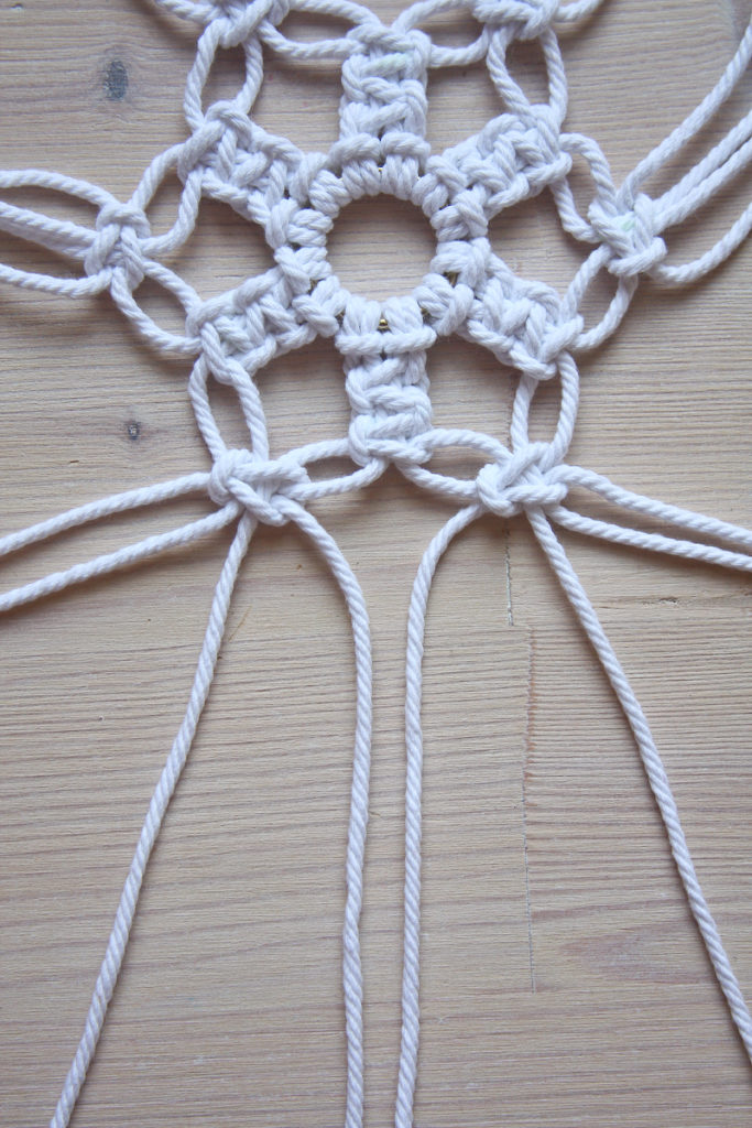 Macrame Snowflake DIY Christmas tutorial by Make and Fable