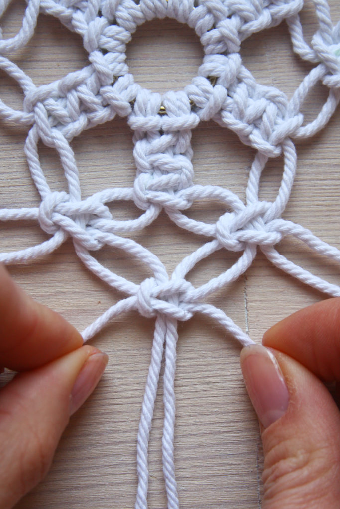 Macrame Snowflake DIY Christmas tutorial by Make and Fable