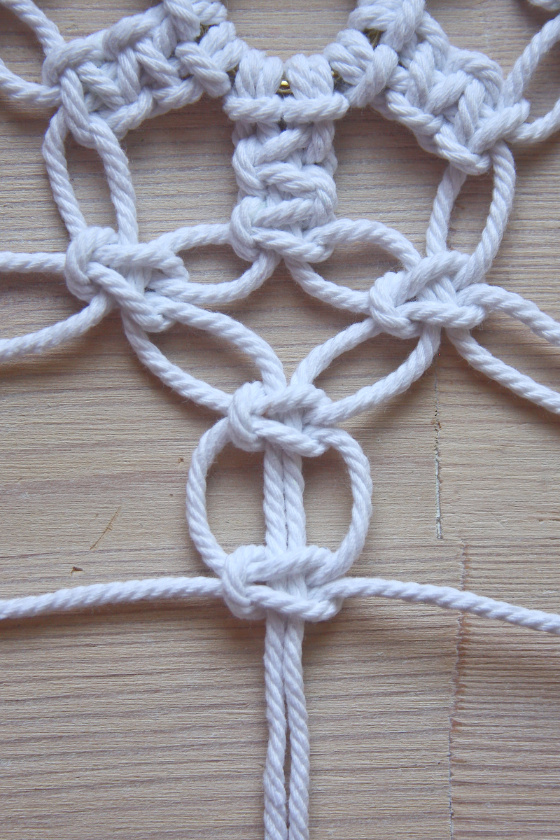 Macrame Snowflake DIY Christmas tutorial by Make and Fable