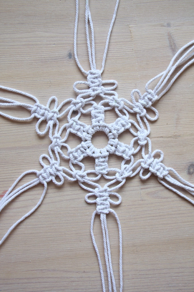 Macrame Snowflake DIY Christmas tutorial by Make and Fable