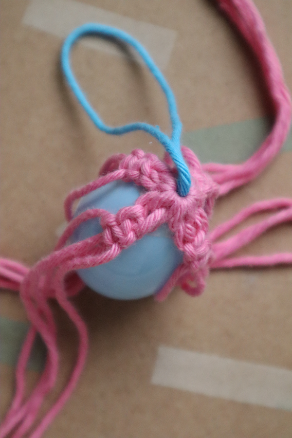 Macrame Easter Decoration tutorial by Make and Fable
