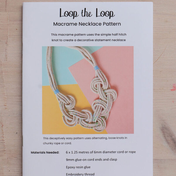 A macrame necklace a5 printed pattern booklet