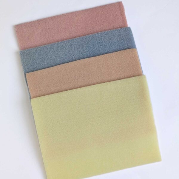 four mall beading mats in pink, blue, peach and yellow