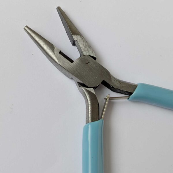 Chainnose jewellery pliers with blue handles